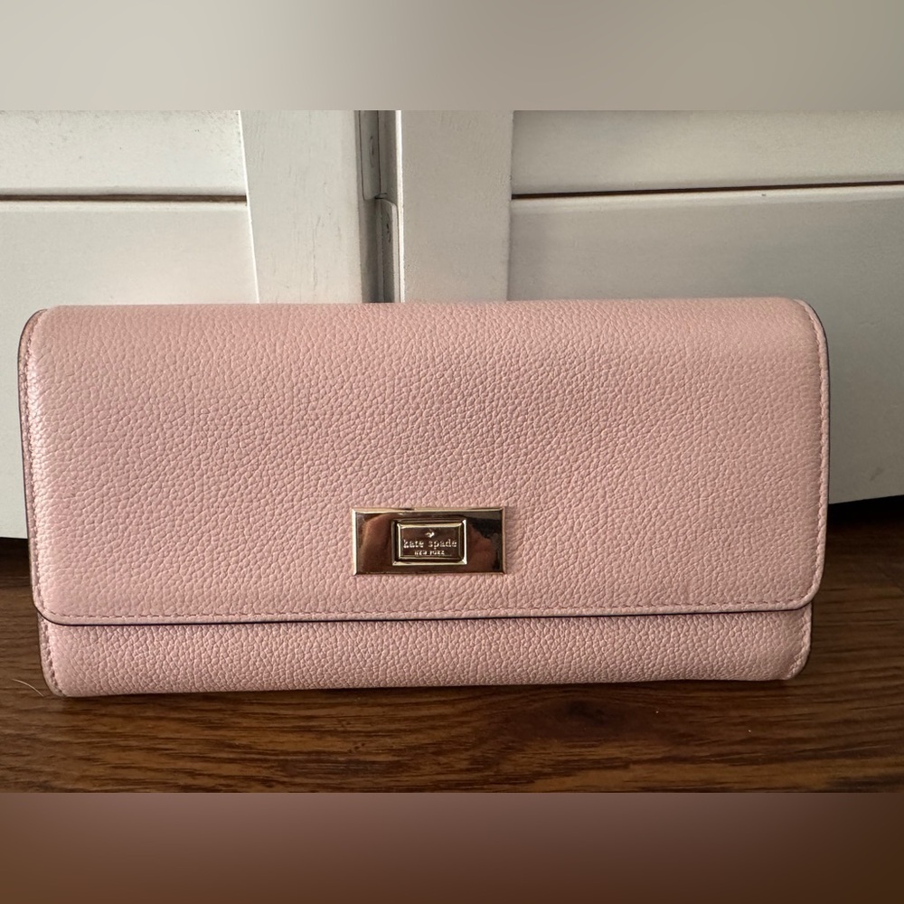 Kate Spade Pink Pebbled Leather Clutch